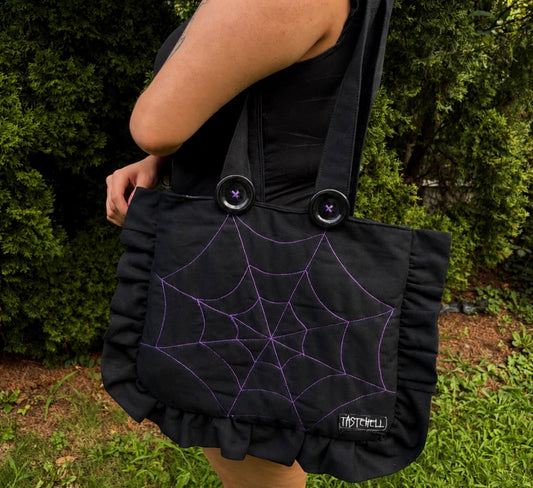 PURPLE SPIDERWEB BAG