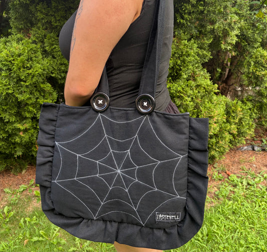 WHITE SPIDERWEB BAG